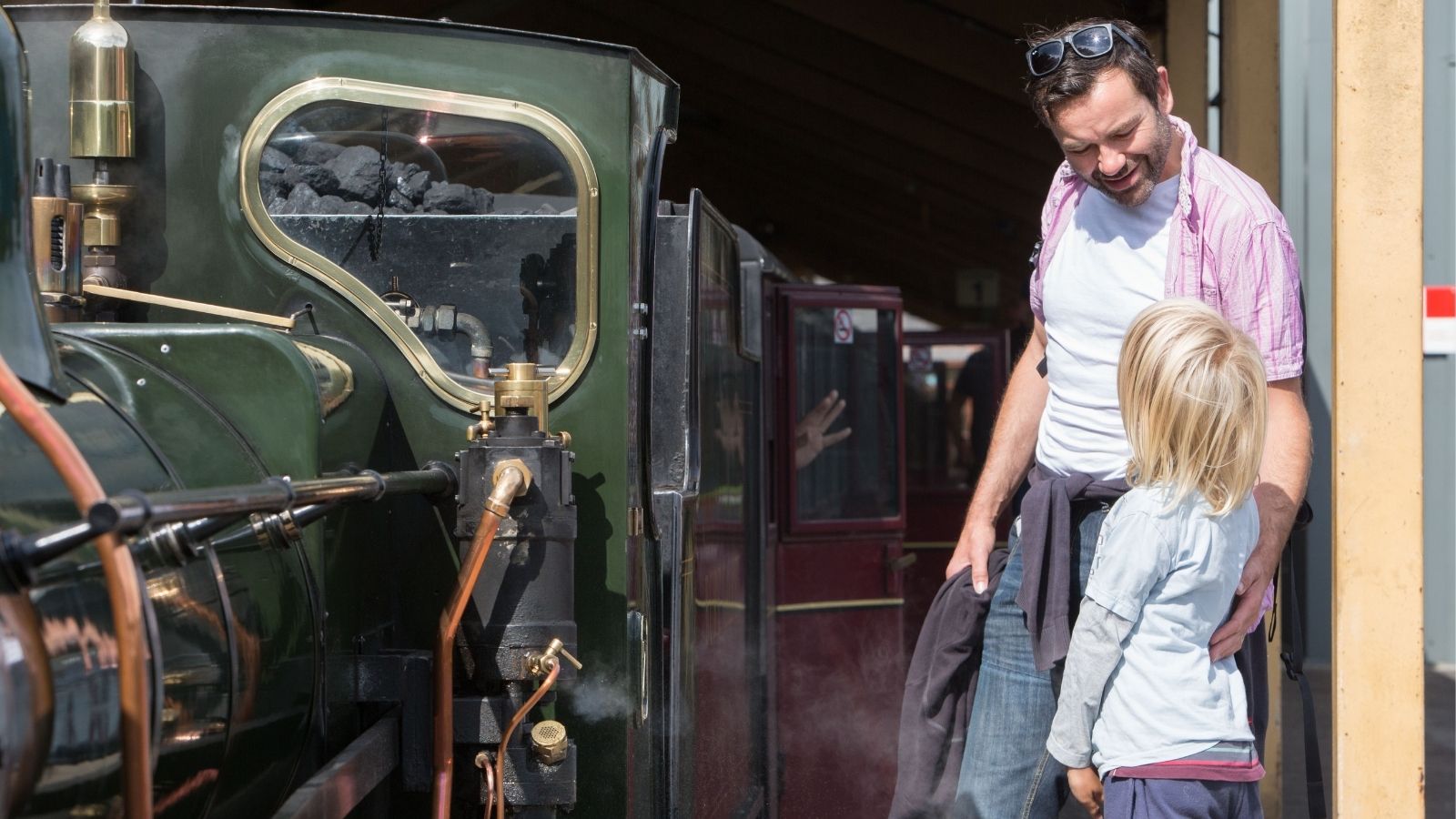 Dad And Son Ready To Board The Spitfire On Father's Day